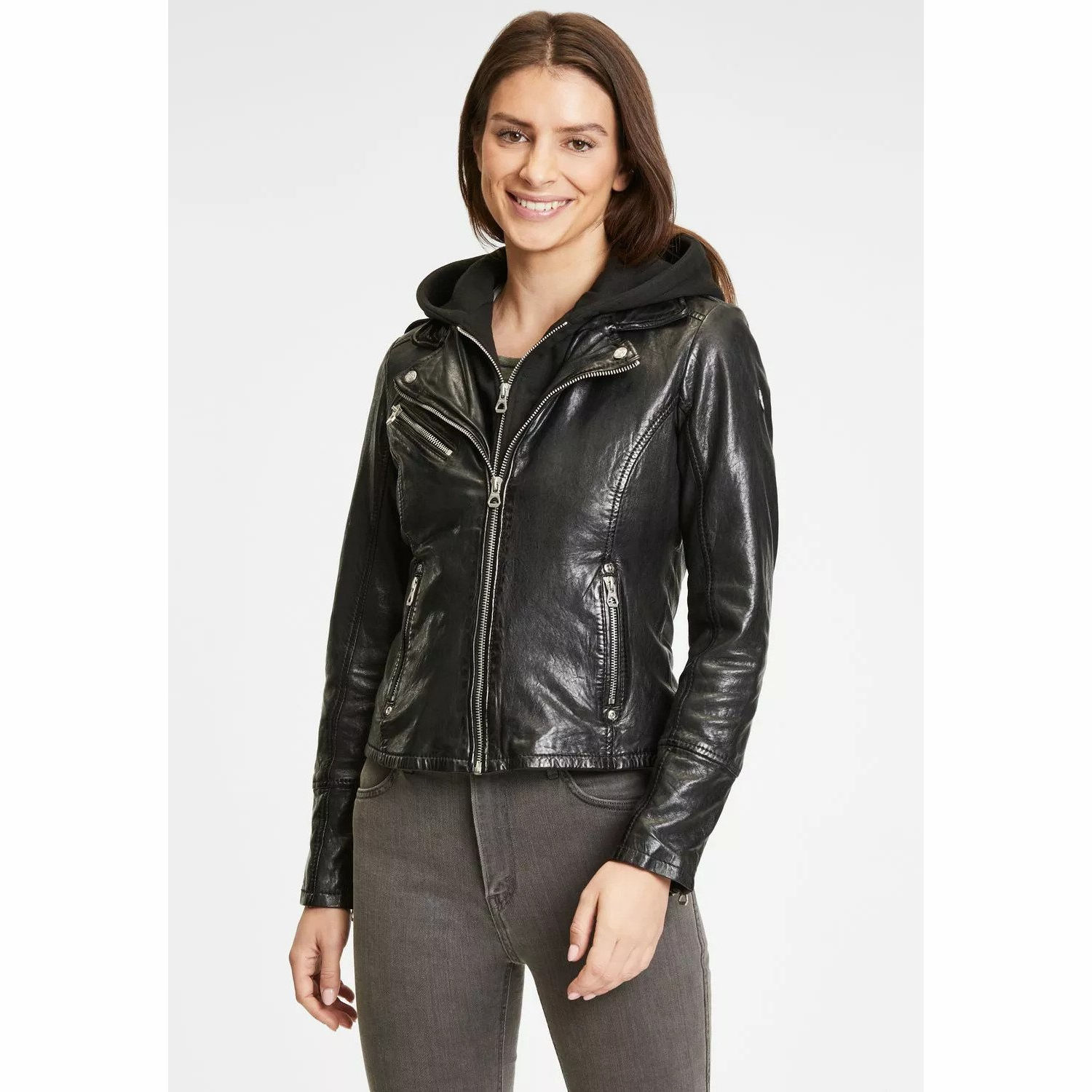 Geaca de Piele Dama Gipsy Neagra GWVreni – IMBRACAMINTE Geaca de Piele Dama Gipsy Neagra GWVreni – IMBRACAMINTE