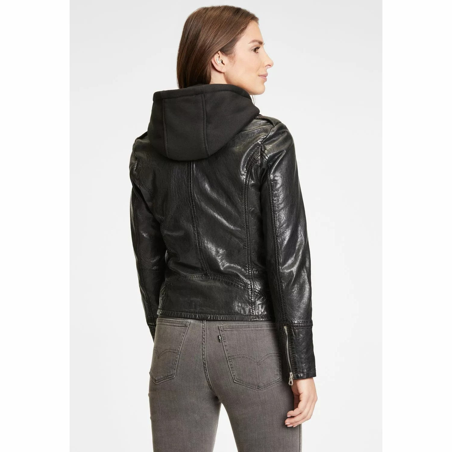 Geaca de Piele Dama Gipsy Neagra GWVreni – IMBRACAMINTE Geaca de Piele Dama Gipsy Neagra GWVreni – IMBRACAMINTE