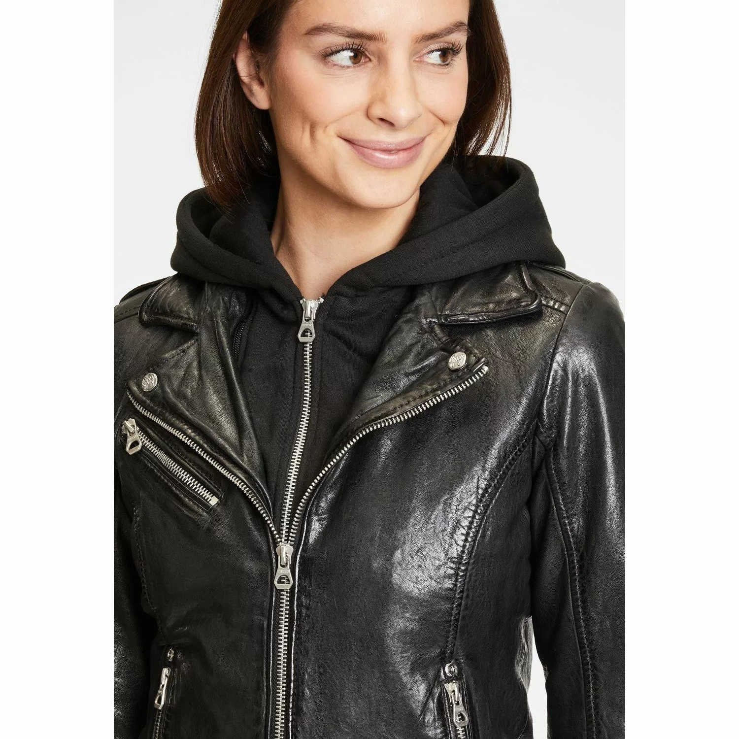 Geaca de Piele Dama Gipsy Neagra GWVreni – IMBRACAMINTE Geaca de Piele Dama Gipsy Neagra GWVreni – IMBRACAMINTE