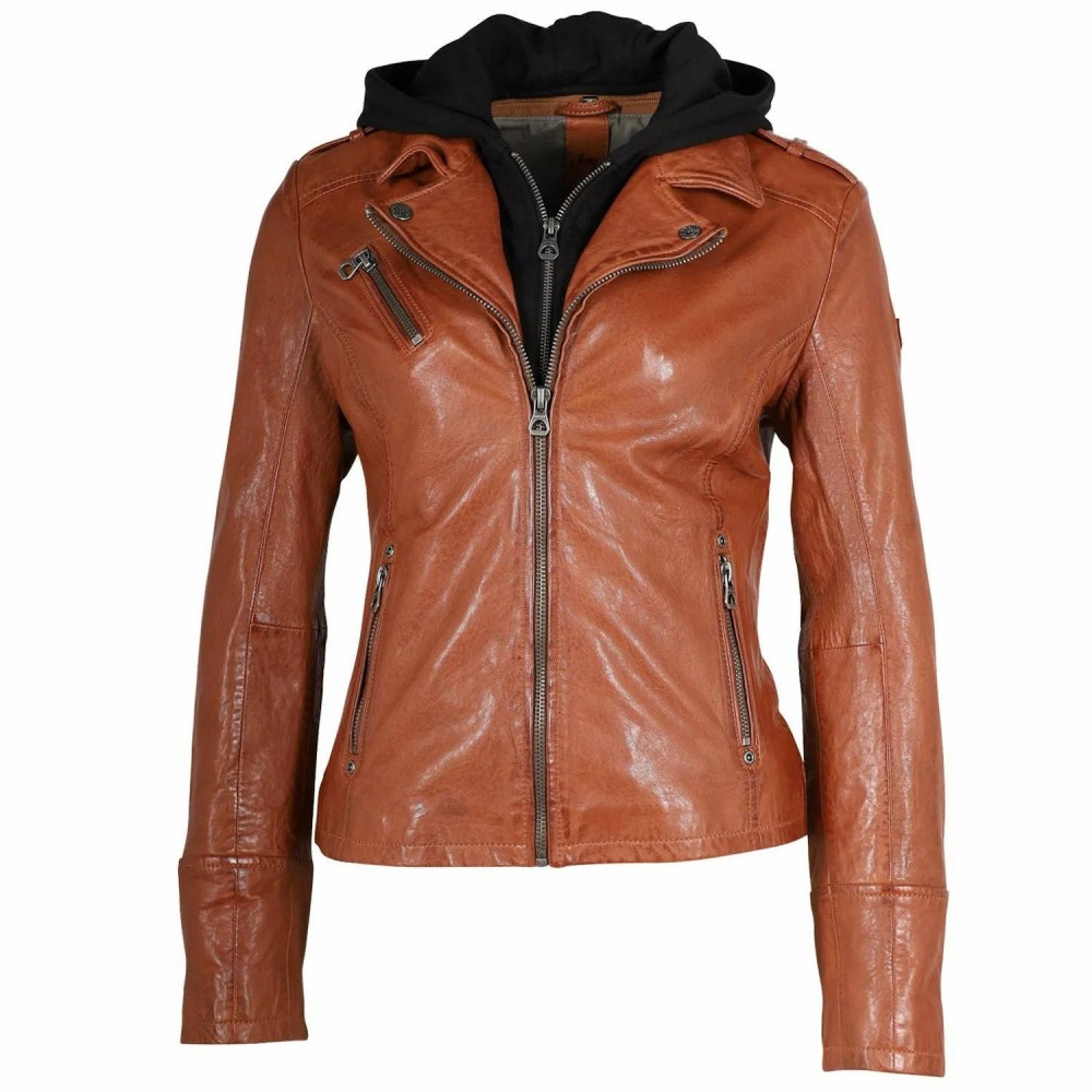 Geaca de Piele Dama Gipsy Coniac GWVreni NSLVV Geaca de Piele Dama Gipsy Coniac GWVreni NSLVV - readytowear.ro
