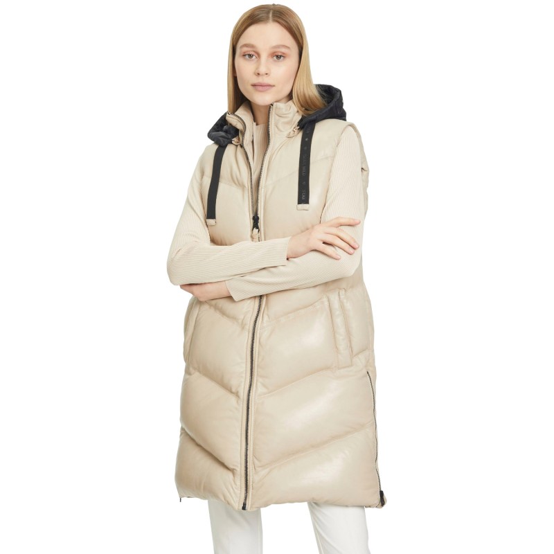 Vesta Lunga de Piele Dama Gipsy Bej GWVroni – Veste de Piele