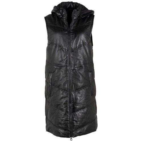 Vesta Lunga de Piele Dama Gipsy Neagra GWVroni