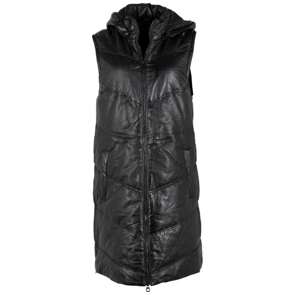 Vesta Lunga de Piele Dama Gipsy Neagra GWVroni – Black Friday — fotografia 1