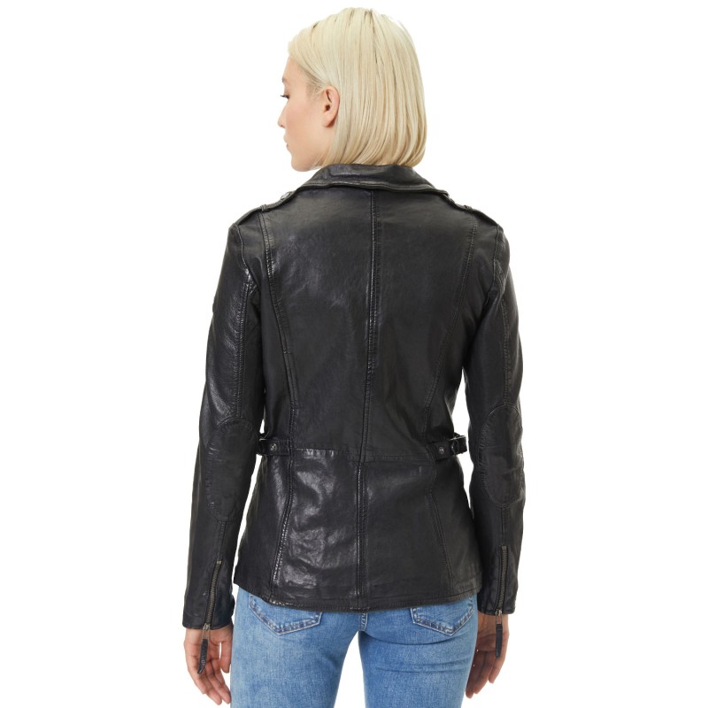 Geaca de Piele Dama Gipsy Neagra GWYelli – Black Friday