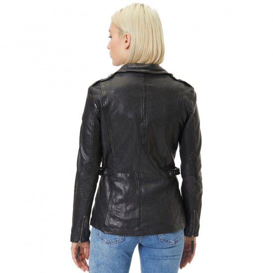 Geaca de Piele Dama Gipsy Neagra GWYelli Geaca de Piele Dama Gipsy Neagra GWYelli