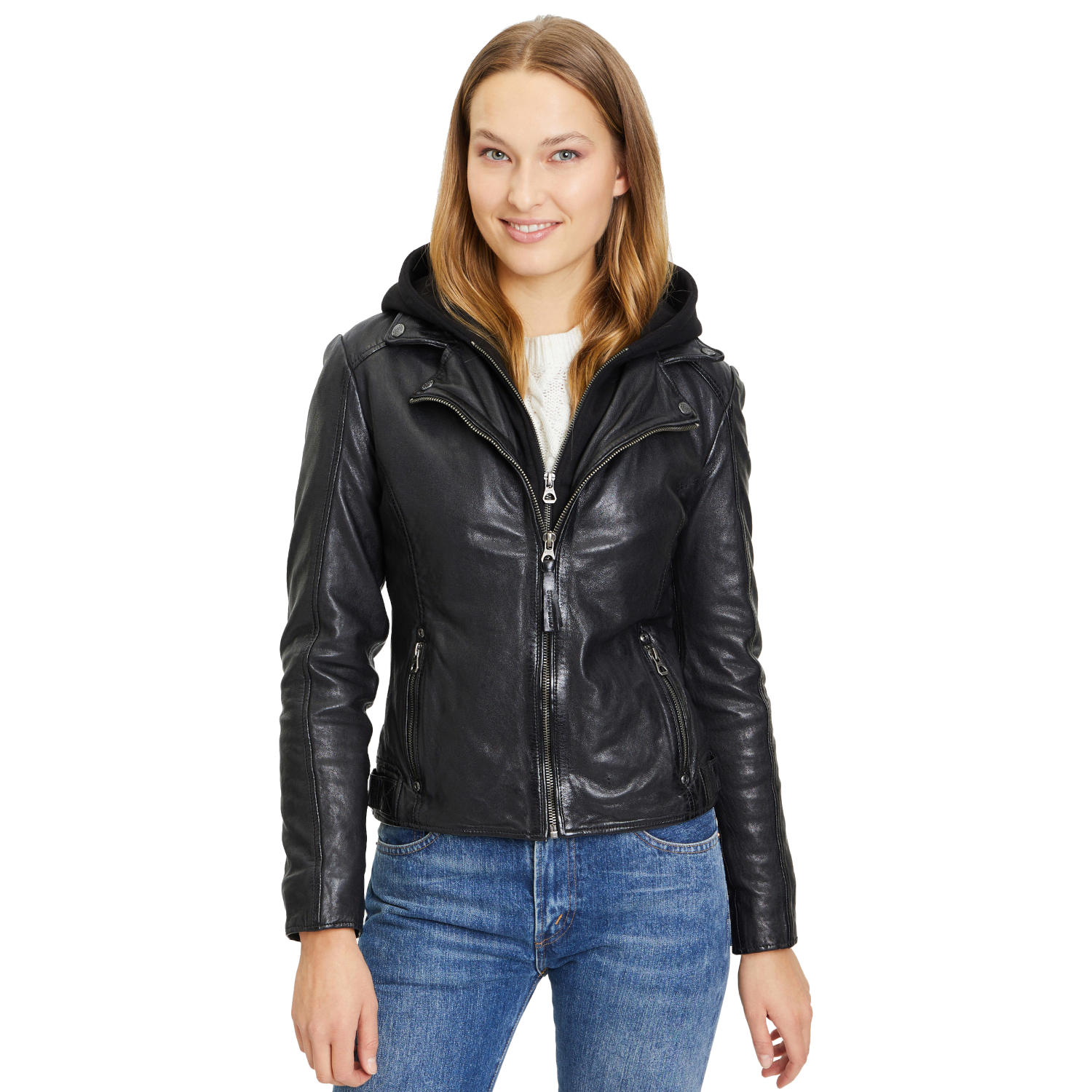 Geaca de Piele Dama Gipsy Neagra GWYvie – IMBRACAMINTE