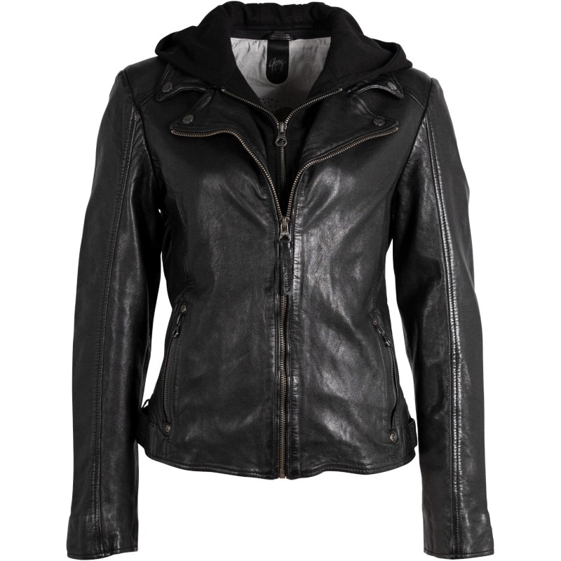 Geaca de Piele Dama Gipsy Neagra GWYvie – IMBRACAMINTE