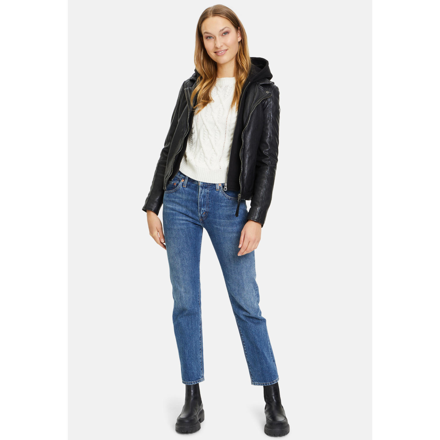 Geaca de Piele Dama Gipsy Neagra GWYvie – IMBRACAMINTE