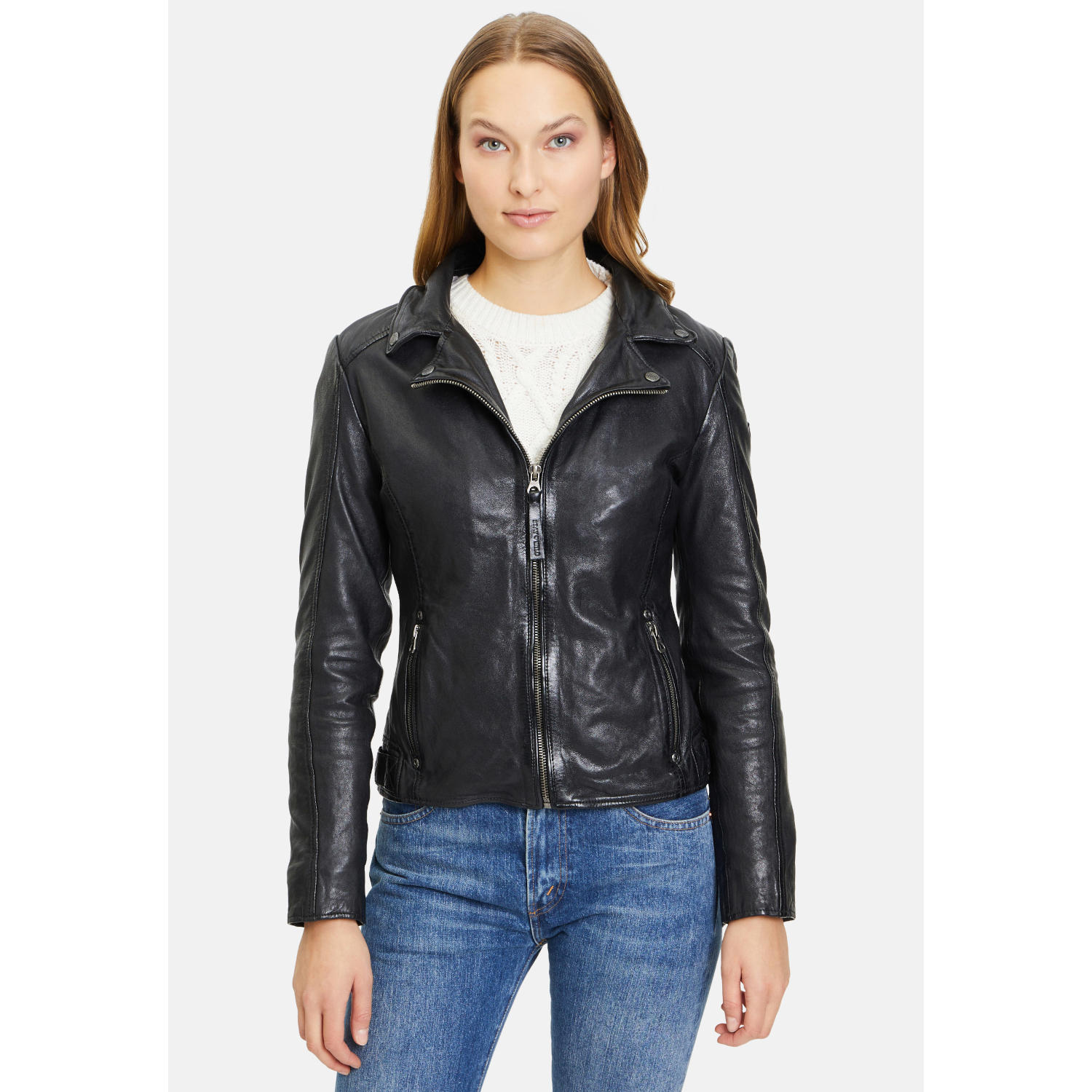 Geaca de Piele Dama Gipsy Neagra GWYvie – IMBRACAMINTE Geaca de Piele Dama Gipsy Neagra GWYvie – IMBRACAMINTE
