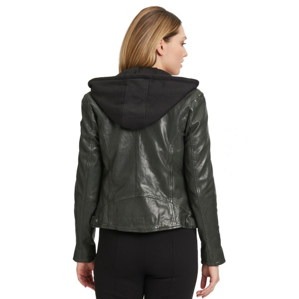 Geaca de Piele Dama Gipsy Olive Inchis GWYvie – Black Friday — fotografia 2