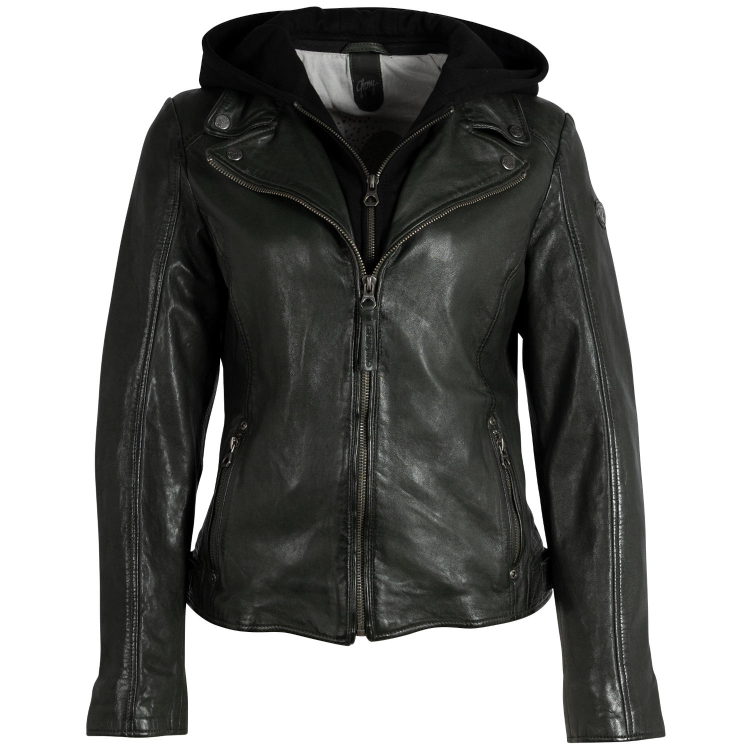 Geaca de Piele Dama Gipsy Olive Inchis GWYvie – Black Friday