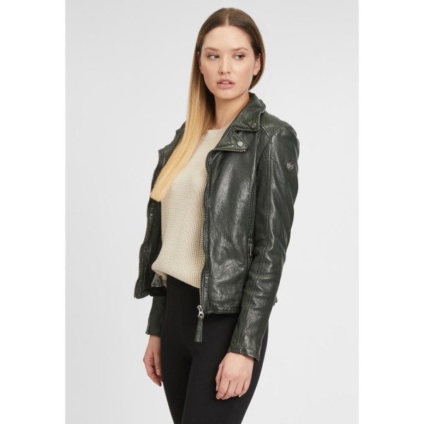 Geaca de Piele Dama Gipsy Olive Inchis GWYvie – Black Friday — fotografia 8