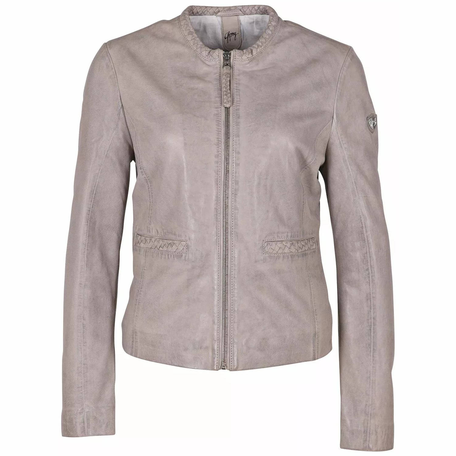 Geaca de Piele Dama Gipsy Gri Argintiu GWZai S22 LASTAV – IMBRACAMINTE
