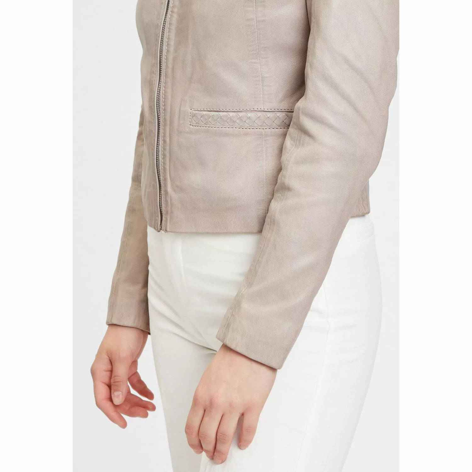 Geaca de Piele Dama Gipsy Gri Argintiu GWZai S22 LASTAV – IMBRACAMINTE