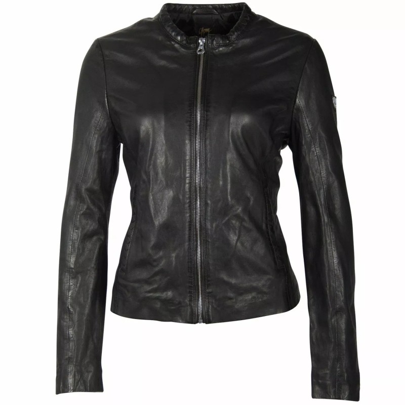 Geaca de Piele Dama Gipsy Neagra GWZai S22 LASTAV – IMBRACAMINTE