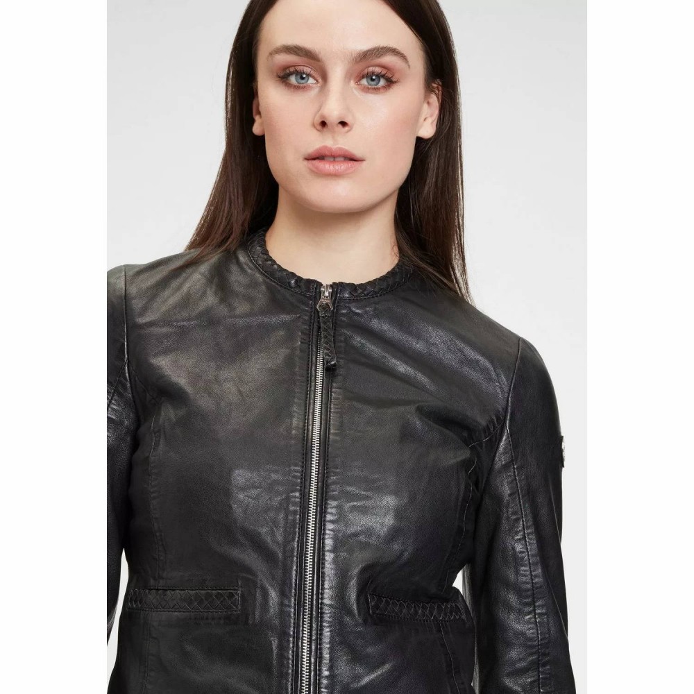Geaca de Piele Dama Gipsy Neagra GWZai S22 LASTAV Geaca de Piele Dama Gipsy Neagra GWZai S22 LASTAV - readytowear.ro