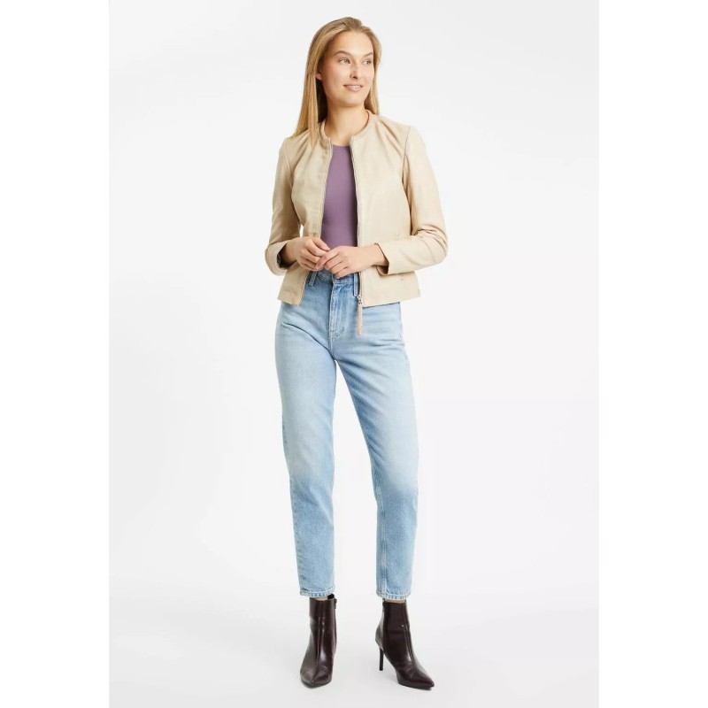 Geaca de Piele Dama Gipsy Bej Deschis GWZai – Black Friday