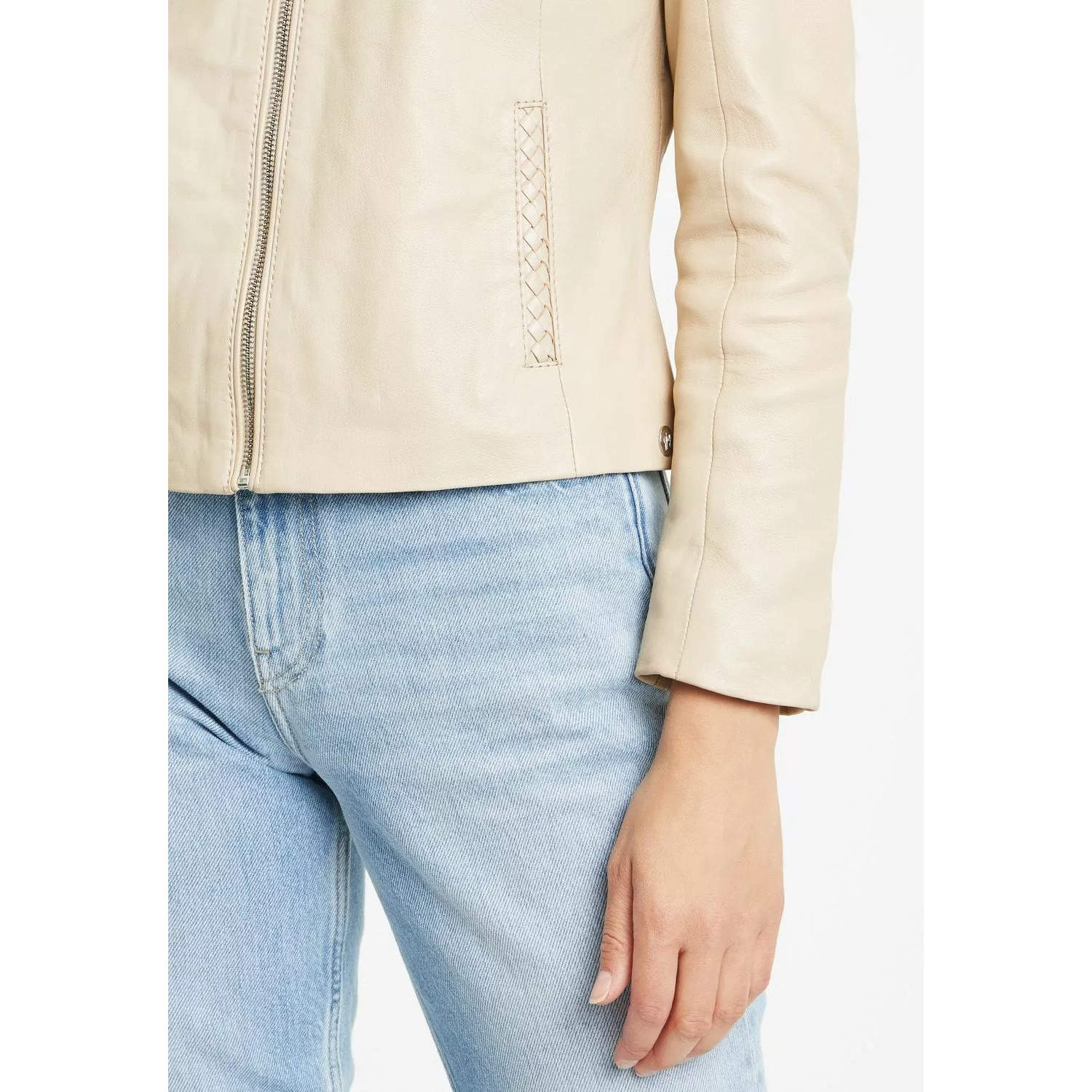 Geaca de Piele Dama Gipsy Bej Deschis GWZai – Black Friday Geaca de Piele Dama Gipsy Bej Deschis GWZai – Black Friday