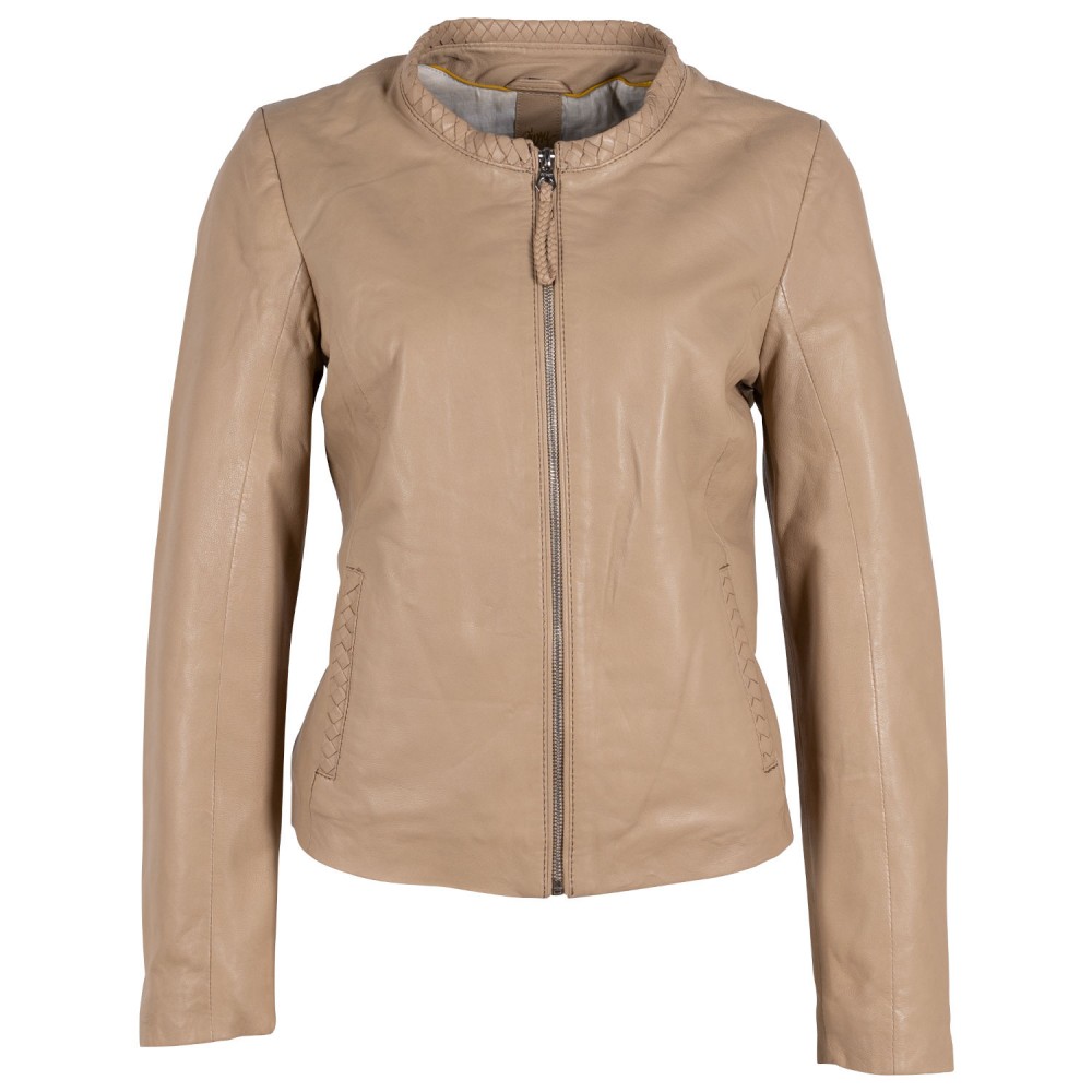Geaca de Piele Dama Gipsy Bej Deschis GWZai Geaca de Piele Dama Gipsy Bej Deschis GWZai - readytowear