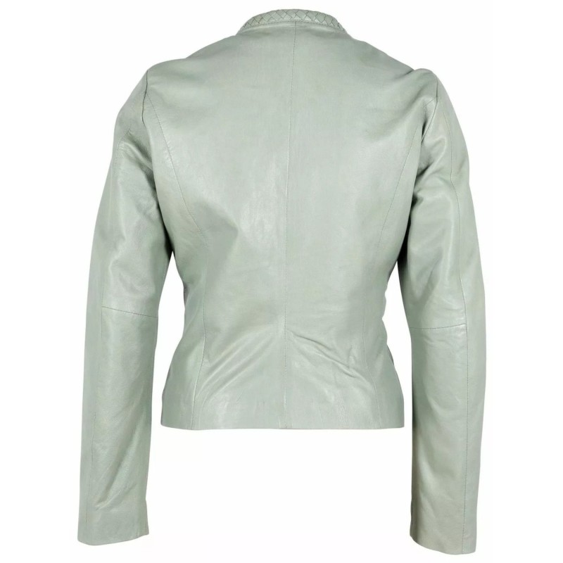 Geaca de Piele Dama Gipsy Verde Menta GWZai – IMBRACAMINTE