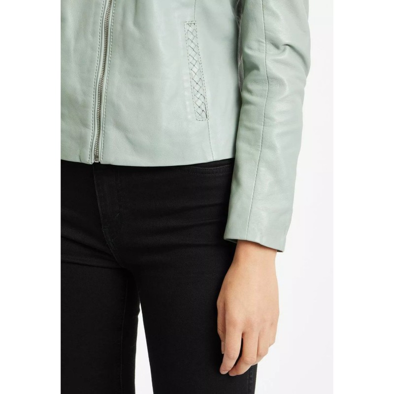 Geaca de Piele Dama Gipsy Verde Menta GWZai – IMBRACAMINTE