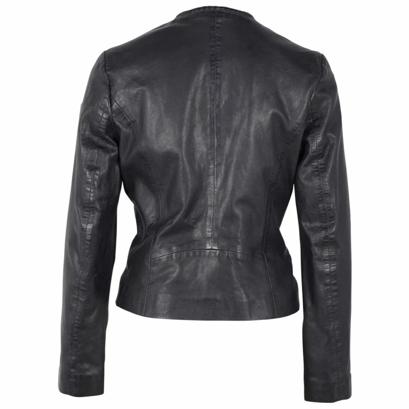 Geaca de Piele Dama Gipsy Bleumarin Inchis GWZai – Black Friday