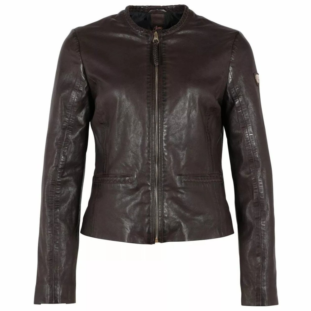 Geaca de Piele Dama Gipsy Maro Inchis GWZai Geaca de Piele Dama Gipsy Maro Inchis GWZai - readytowear.ro