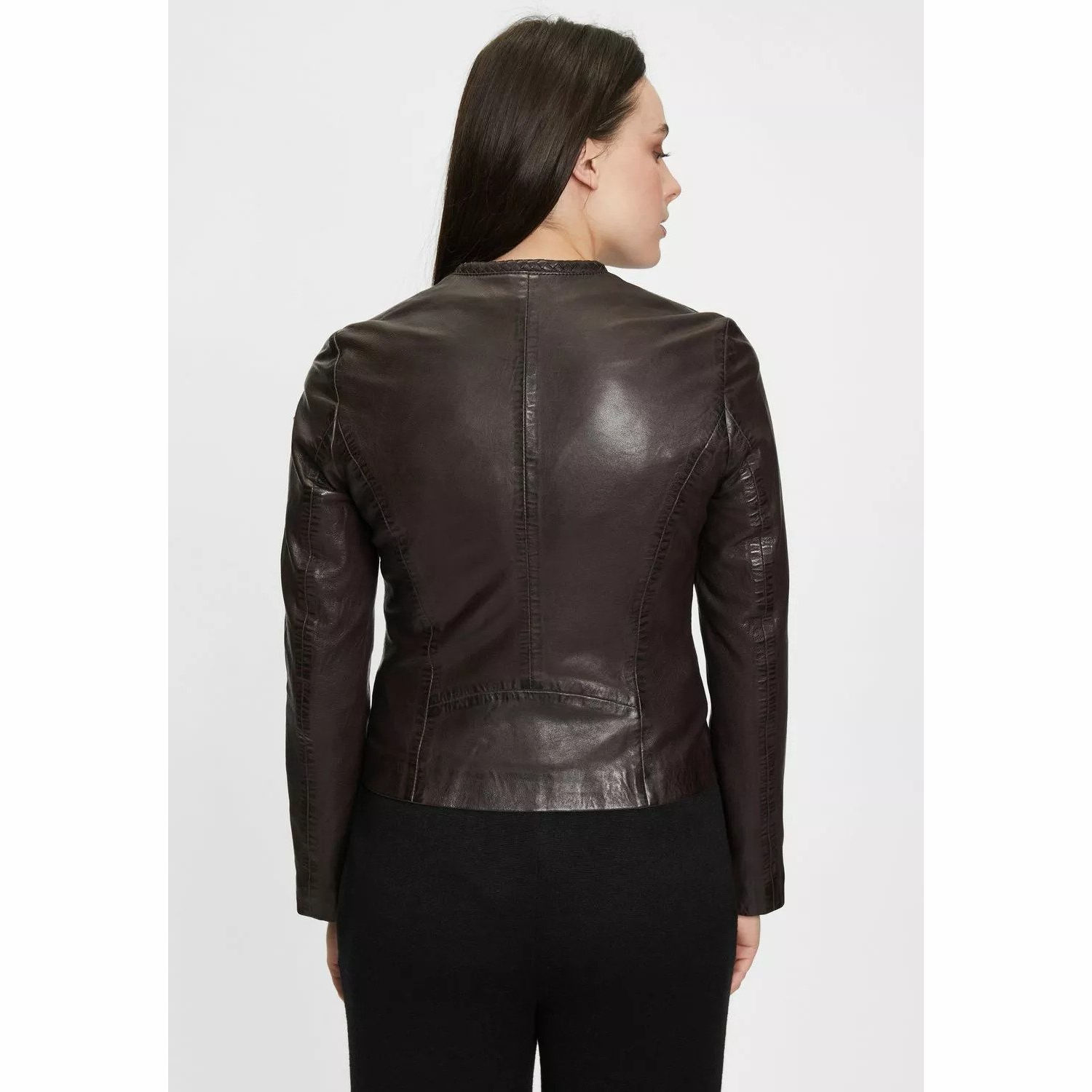 Geaca de Piele Dama Gipsy Maro Inchis GWZai – IMBRACAMINTE