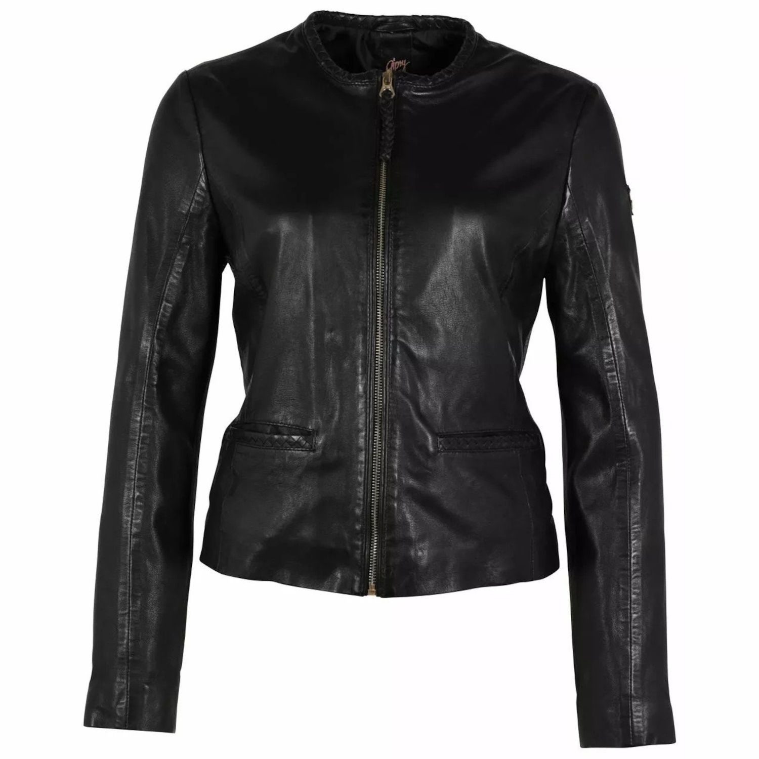 Geaca de Piele Dama Gipsy Neagra GWZai – IMBRACAMINTE