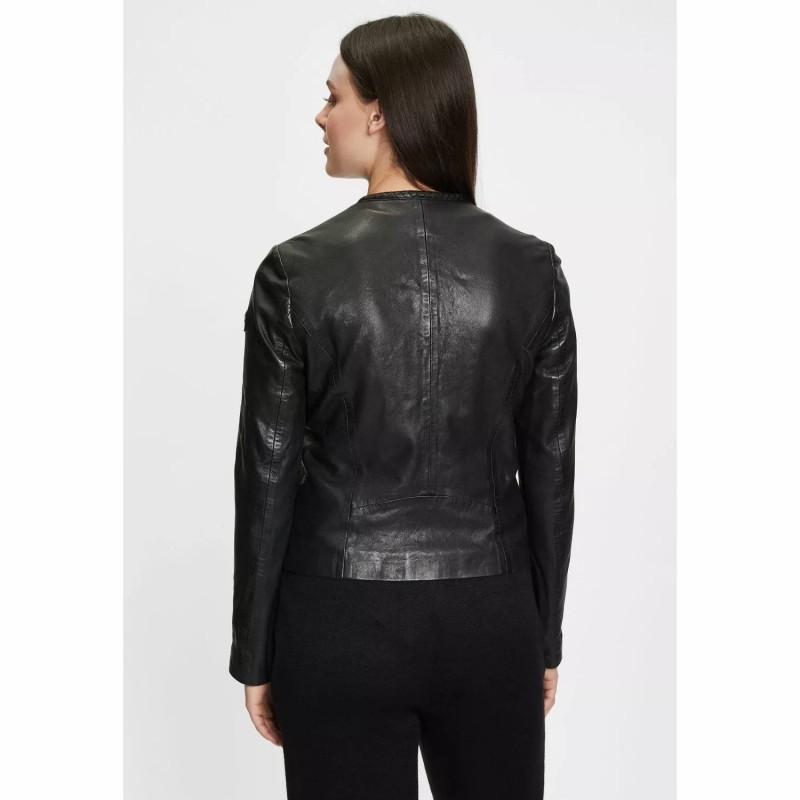 Geaca de Piele Dama Gipsy Neagra GWZai – IMBRACAMINTE