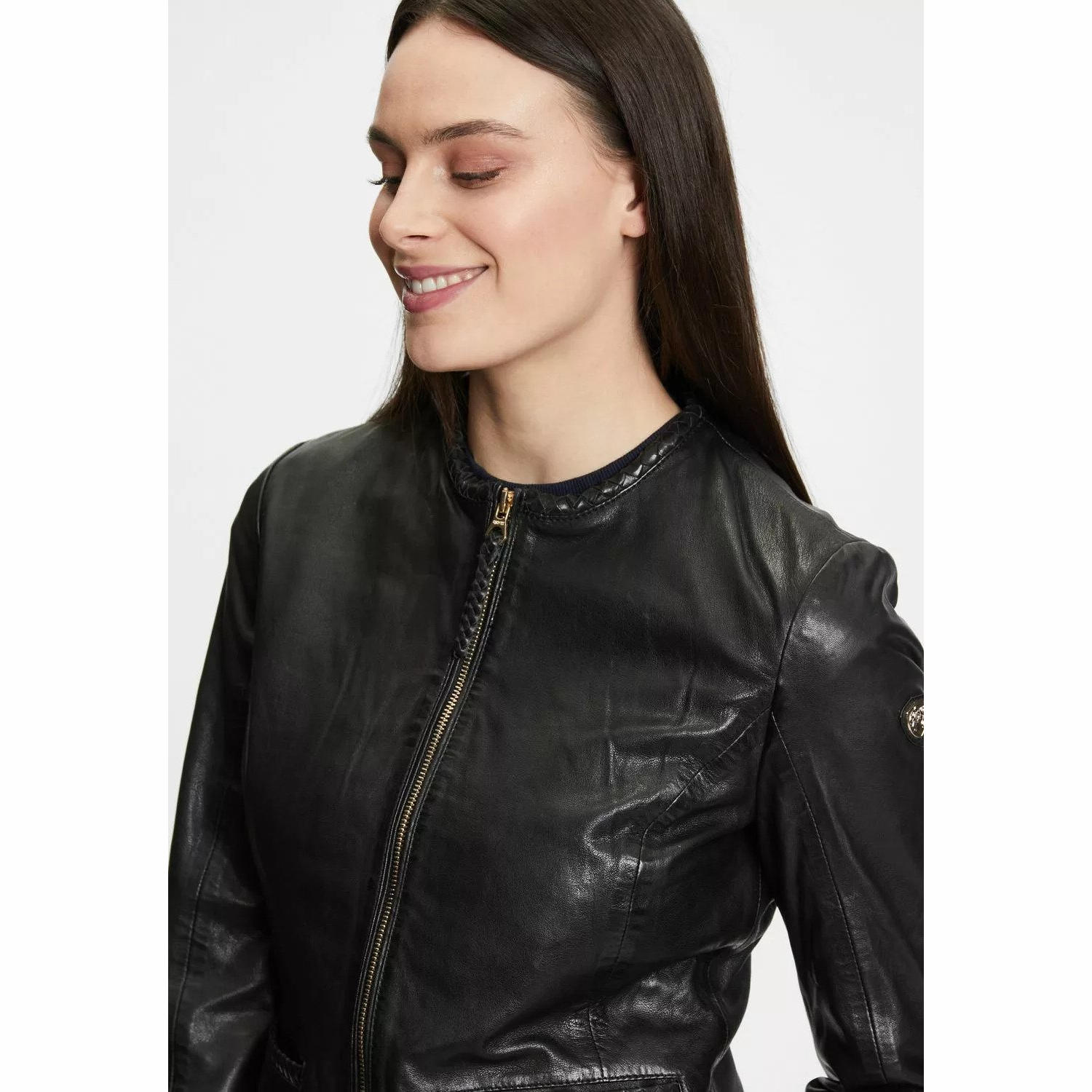 Geaca de Piele Dama Gipsy Neagra GWZai – IMBRACAMINTE