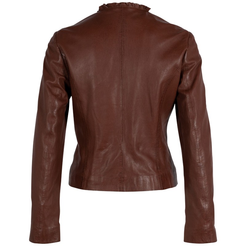 Geaca de Piele Dama Gipsy Coniac GWZalina – IMBRACAMINTE