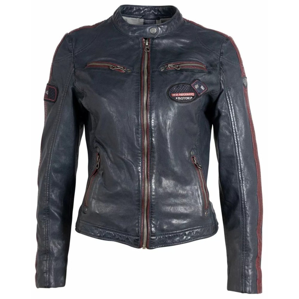 Geaca de Piele Dama Gipsy Bleumarin GWZiya Geaca de Piele Dama Gipsy Bleumarin GWZiya - readytowear