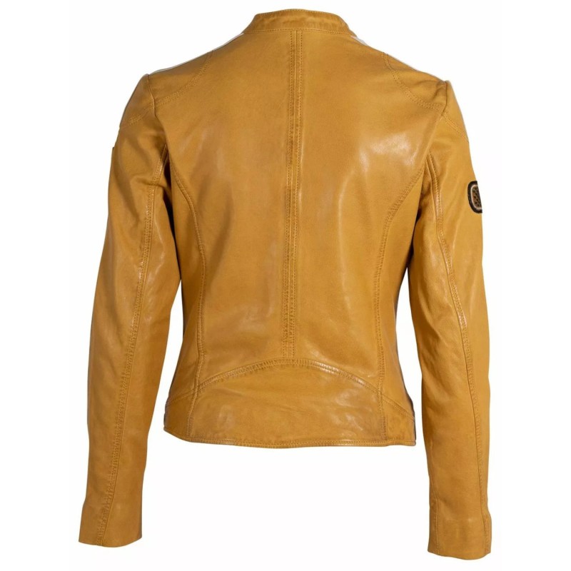 Geaca de Piele Dama Gipsy Galbena GWZiya – IMBRACAMINTE