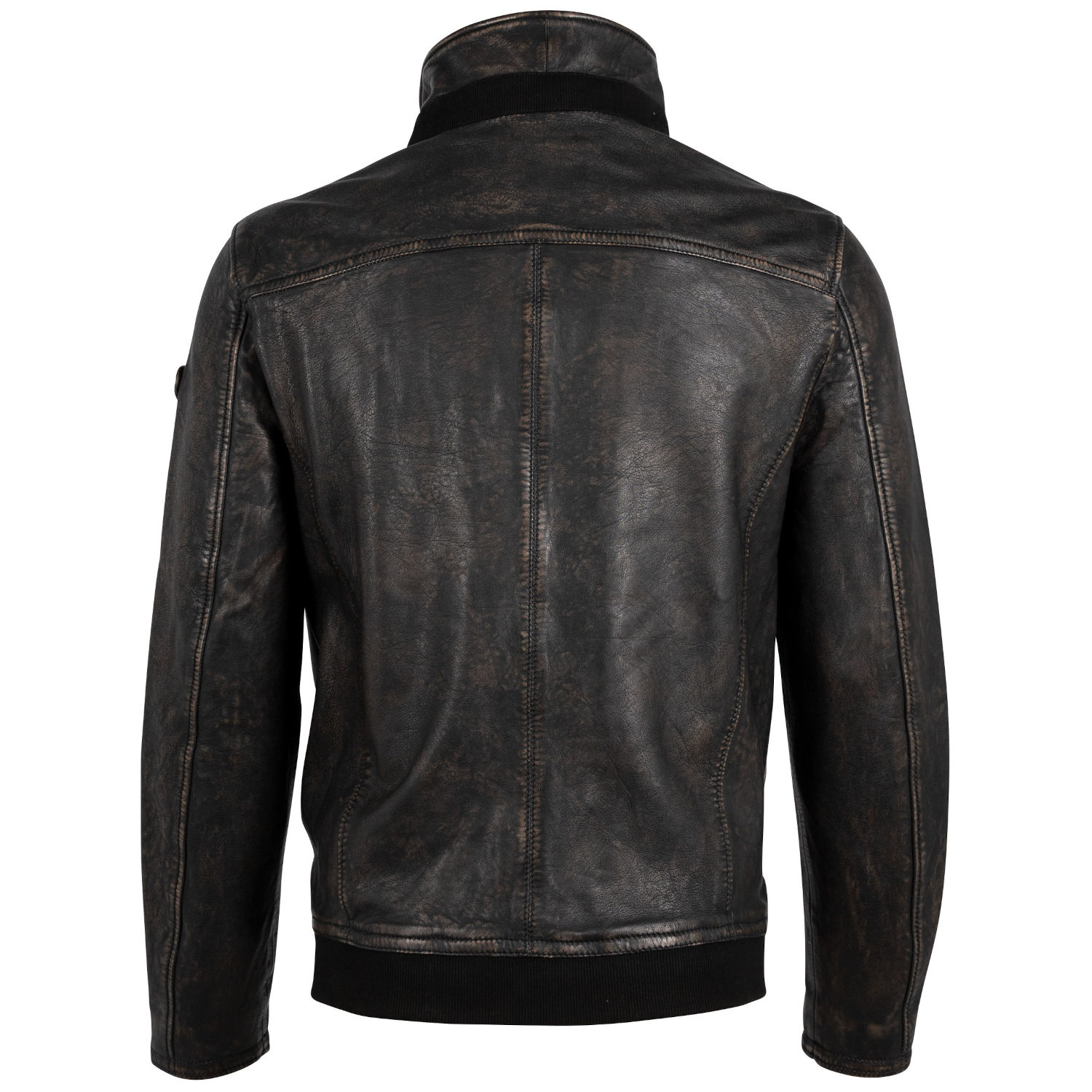 Geaca de Piele Barbati Gipsy Negru Antic Getro – Geci de Piele