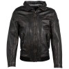 Geaca de Piele Barbati Gipsy Negru Antic Getro – Geci de Piele