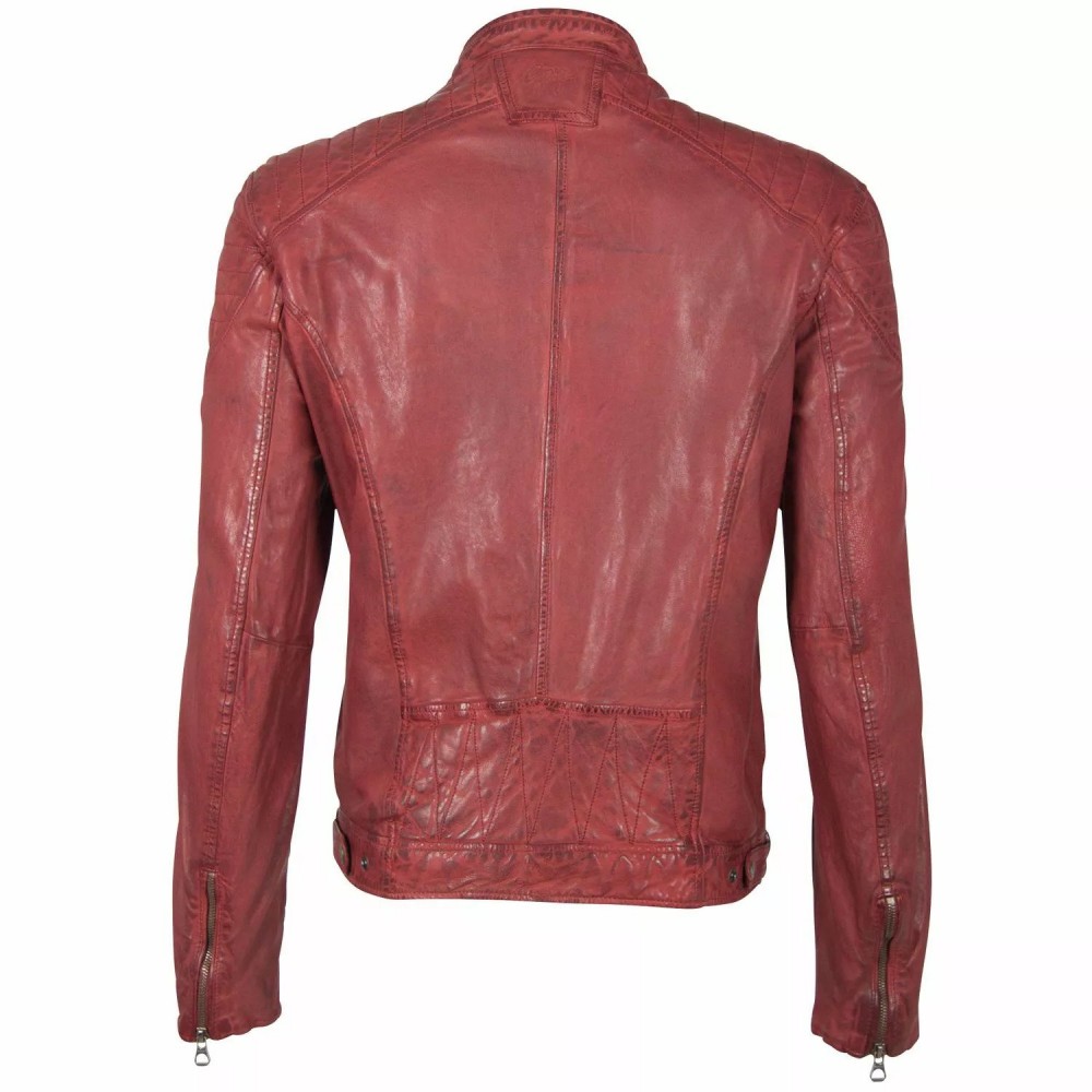 Geaca de Piele Barbati Gipsy Rosu Inchis Gorey P LVTW Geaca de Piele Barbati Gipsy Rosu Inchis Gorey P LVTW - readytowear.ro