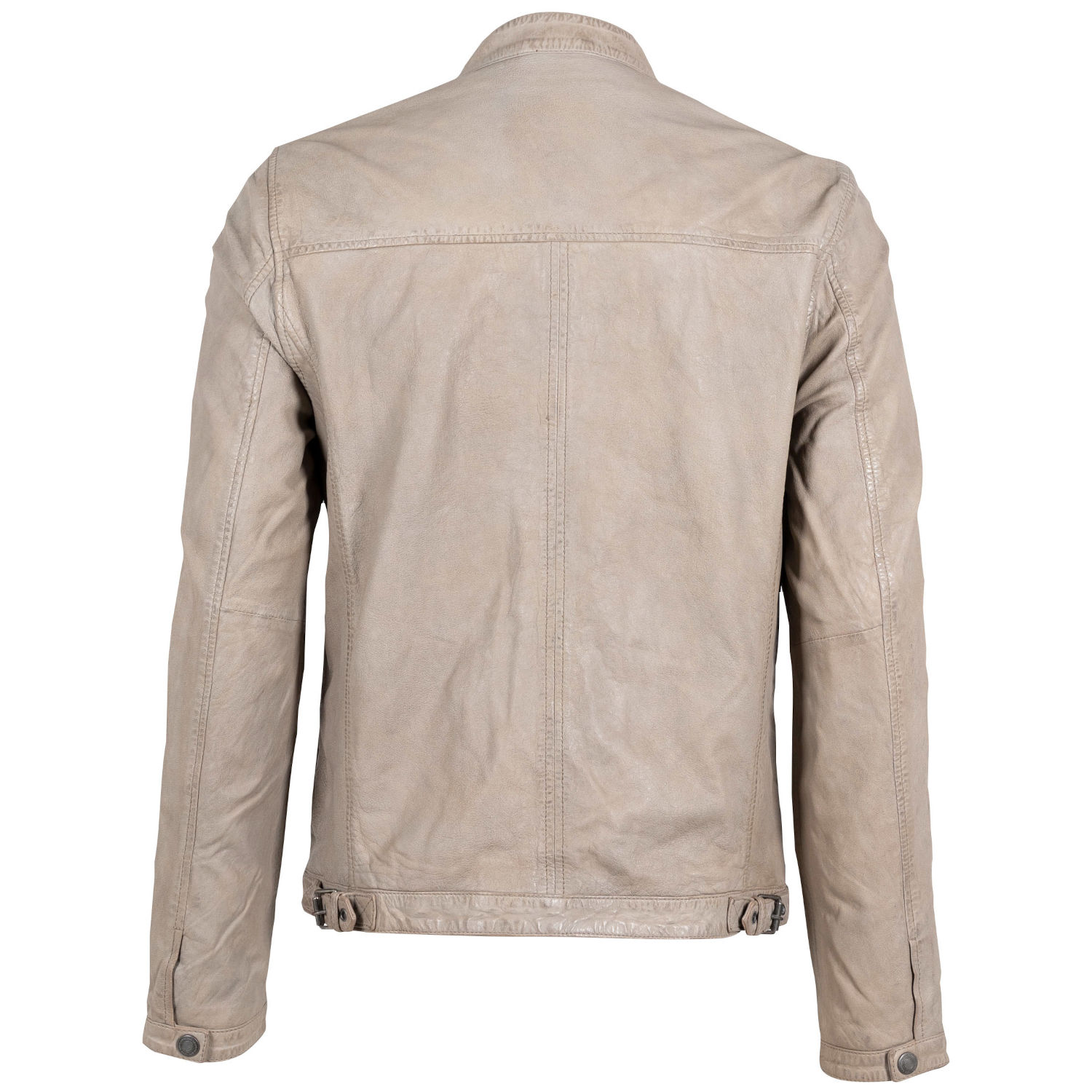 Geaca de Piele Barbati Gipsy Alb Ivoriu Hiet – Geci de Piele