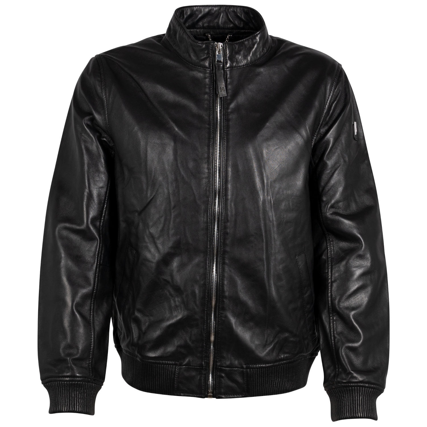 Geaca de Piele Barbati Mauritius Silver Neagra Jordin – Geci de Piele