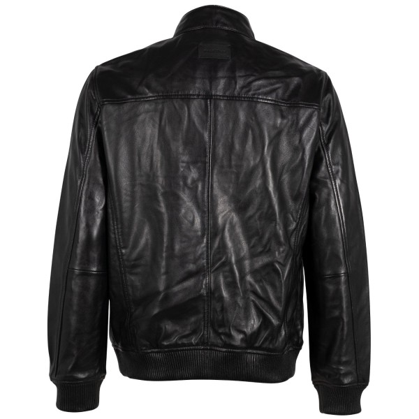 Geaca de Piele Barbati Mauritius Silver Neagra Jordin – Geci de Piele — fotografia 4