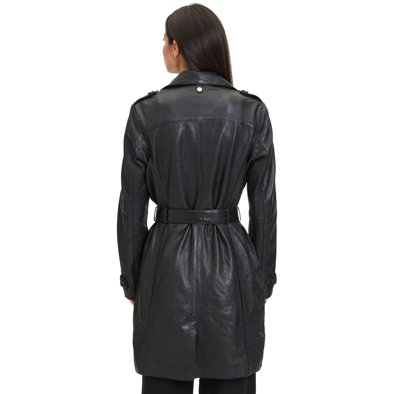 Geaca Lunga de Piele Dama Gipsy Neagra Laily – Geci de Piele