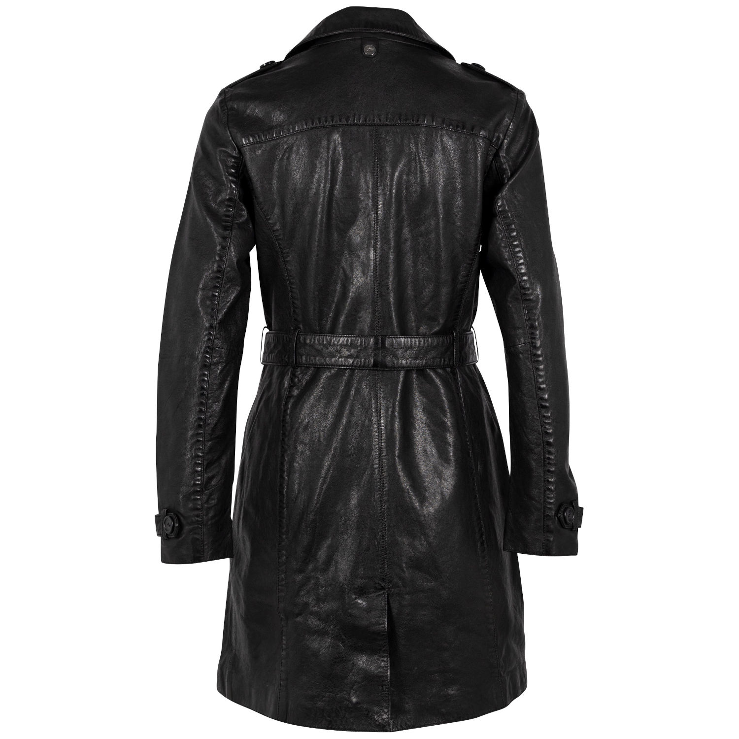 Geaca Lunga de Piele Dama Gipsy Neagra Laily – Geci de Piele