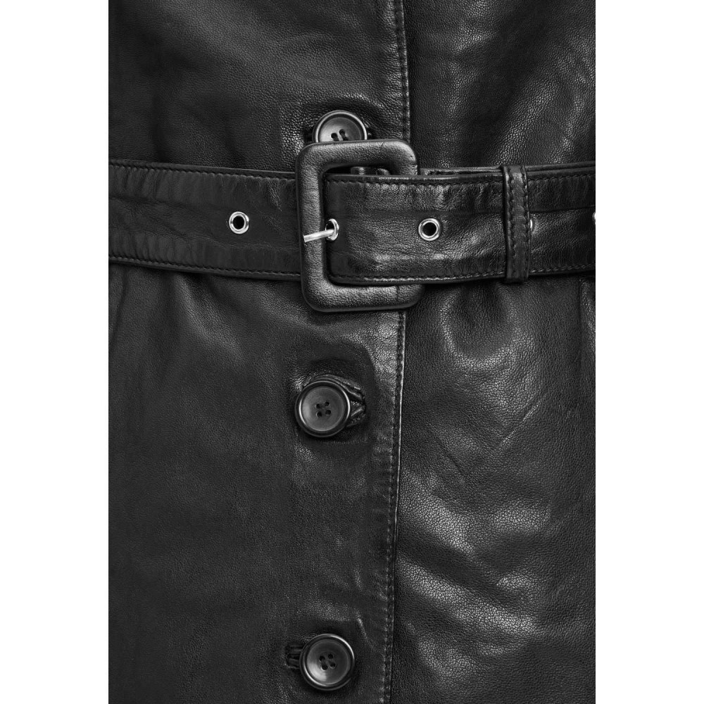 Geaca Lunga de Piele Dama Gipsy Neagra Laily Geaca Lunga de Piele Dama Gipsy Neagra Laily - readytowear.ro