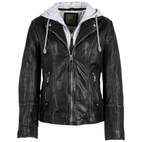 Geaca de Piele Dama Gipsy Neagra Leslee