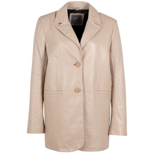 Geaca de Piele Dama Gipsy Bej Deschis Lieke