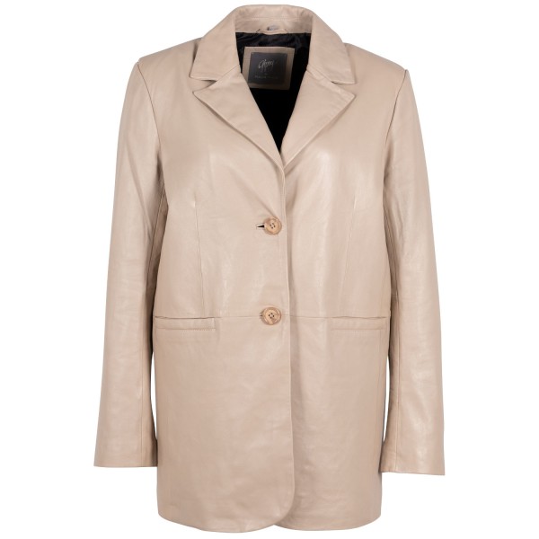 Geaca de Piele Dama Gipsy Bej Deschis Lieke