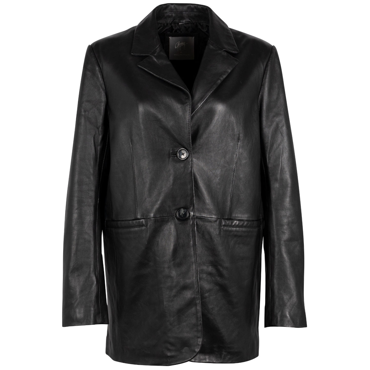 Sacou de Piele Dama Gipsy Neagra Lieke – Black Friday