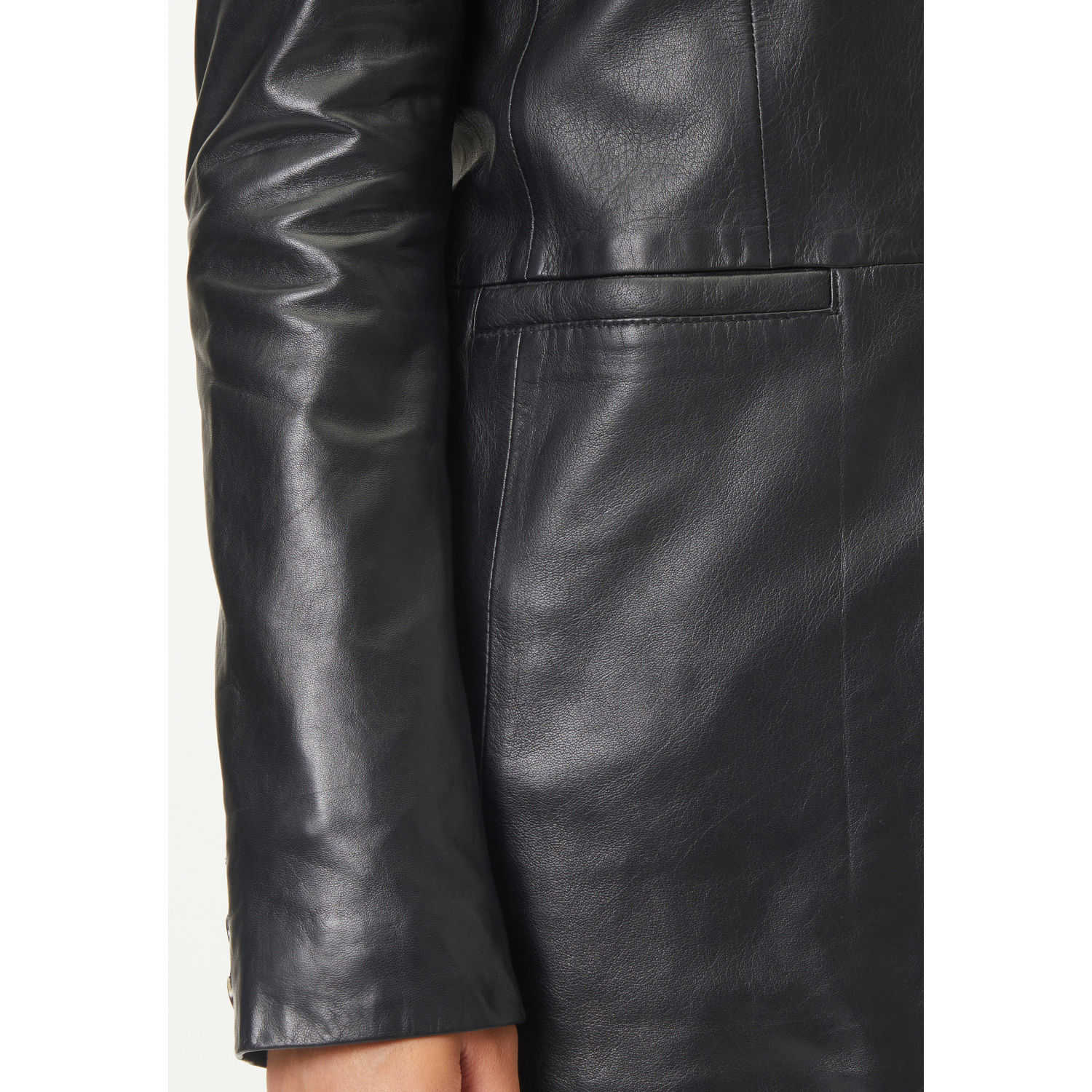 Sacou de Piele Dama Gipsy Neagra Lieke – Black Friday