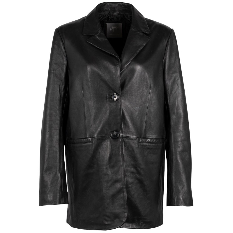 Sacou de Piele Dama Gipsy Neagra Lieke – Black Friday