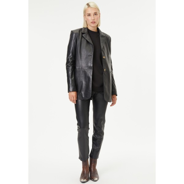 Sacou de Piele Dama Gipsy Neagra Lieke – Geci de Piele — fotografia 5